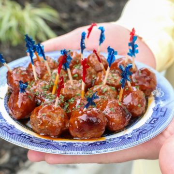 Bourbon BBQ Meatballs Appetizer