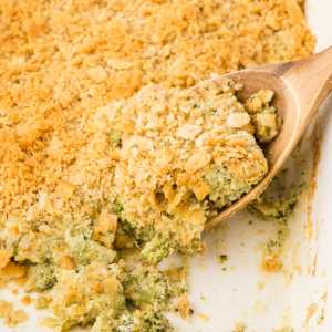 Broccoli Casserole with Ritz Topping