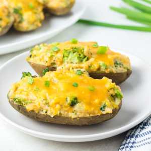 Broccoli Cheddar Baked Potatoes