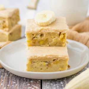 Brown Butter Frosted Banana Bars