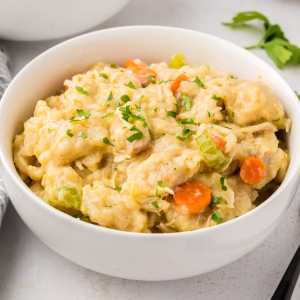 Chicken and Dumplings with Canned Biscuits