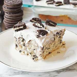 Cookies and Cream Poke Cake